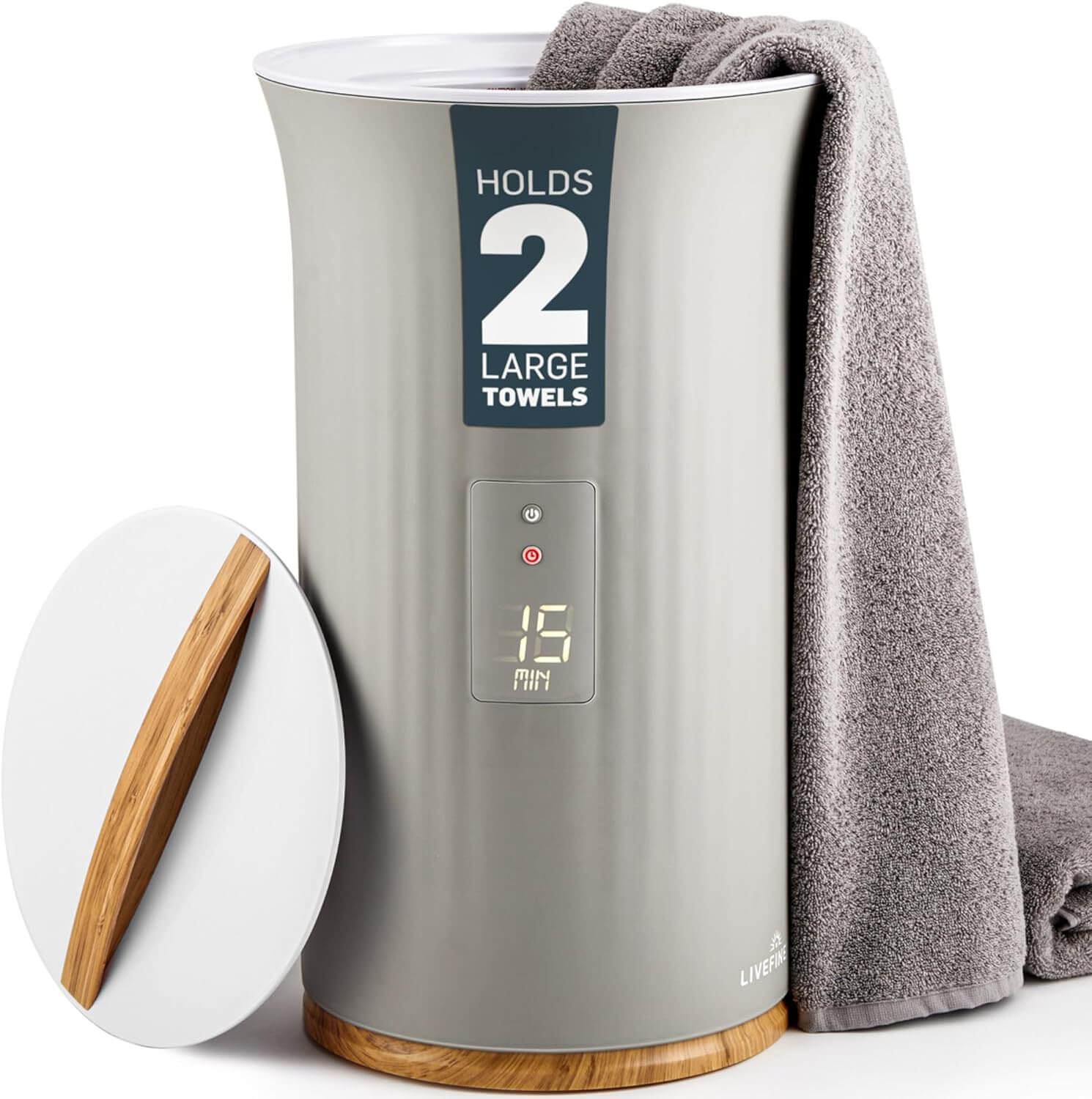 Live Fine Towel Warmer - Fits 2 Towels 40x70 - Gray - 5K+ bought in past month